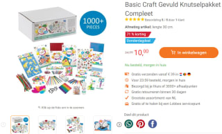 Basic Craft Gevuld Knutselpakket Compleet voor €10 bij Lobbes