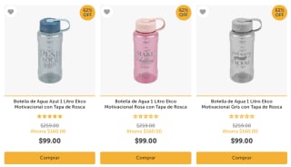 Botella de Agua 1L Ekco Motivacional con descuento en La Vasconia