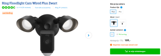 Ring Floodlight Cam voor €109 bij Coolblue