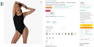 Traje de Baño Completo Speedo Talla 28 por $294 en Amazon