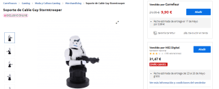 Soporte de Cable Guy Stormtrooper por 9,90€