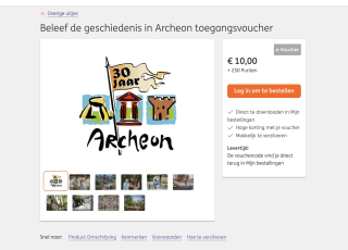 Tickets Archeon voor €10 (icm 250 Rentepunten)