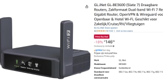 GL.iNet GL-BE3600 (Slate 7) Draagbare Router voor €146,99 met Amazon prime