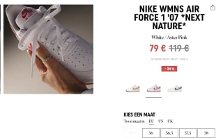Nike Air Force 1 '07 Next Nature sneakers voor €79 bij Asphaltgold