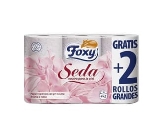 Foxy Seda papel higiénico 3 capas pack 6 rollos por solo 2,50€