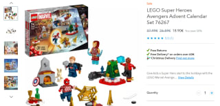 Lego Marvel adventskalender 2023 voor €18,90 in de Disney Shop