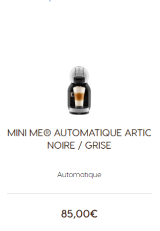Machine à capsules Dolce Gusto Mini Me Artic à 85€