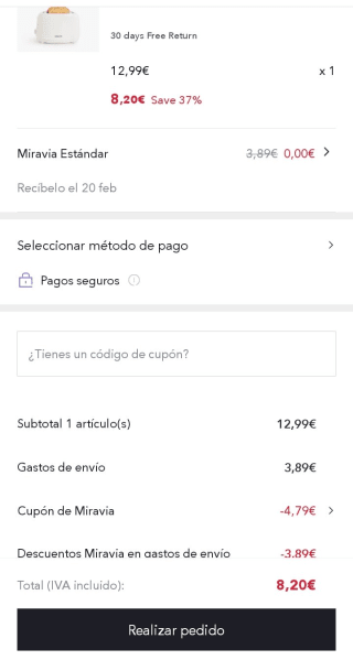 CREATE - TOAST EASY, Tostadora Automática Dos Ranuras 800W por 8,20€.