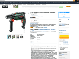 Bosch Taladro Percutor Universal Impact 800W con Maletín empuñadura y Tope Seguridad por solo 60,31€