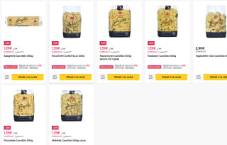 Pastas Garofalo a 1,39€ el paquete en Ahorramas