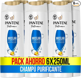 Pack 6x250ml Pantene Champú Micelar Purifica & Revitaliza Nutri Pro-V por 12,59€