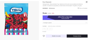 2 Kg de Moras Vidal por 5€