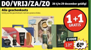 Diverse geschenksets 1+1 gratis bij kruidvat!