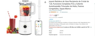Batidora de Vaso con Recipiente de Cristal de 1,6L por 68.25€
