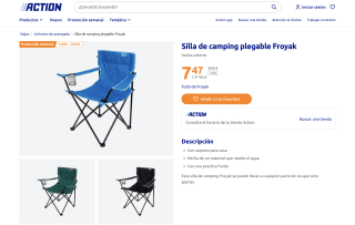 Silla de camping plegable Froyak pot solo 7,47€