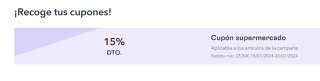 15% de descuento en supermercado days y deporte en Miravia