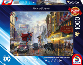 Puzzel Thomas Kinkade, Batman, Superman and Wonder Woman 1.000 stukjes voor €6,59 bij Amazon