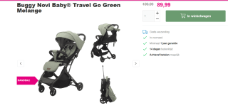 Novi Baby® Travel Go Buggy voor €89,99 bij Van Asten Babysuperstore