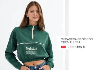 Sudadera Crop para Mujer Greenergy por 11.99€