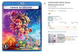 Super Mario Bros. Movie (Blu-ray) voor €9,99 bij Amazon