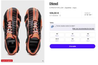 Zapatillas de Hombre Diesel S-PROTOTYPE LOW por 98.1€