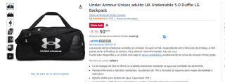 Under Armour Unisex adulto UA Undeniable 5.0 Duffle LG Backpack por 30,50€