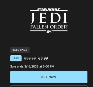 STAR WARS Jedi: Fallen Order €3.99 bij Epic Games