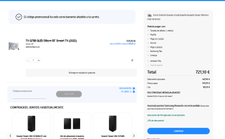 Smart TV Q75B QLED 138cm 55" 2022 por 721,10€