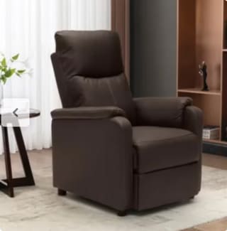 Sillón Relax Reclinable con Reposapiés de Cuero Polipiel por 176,90€