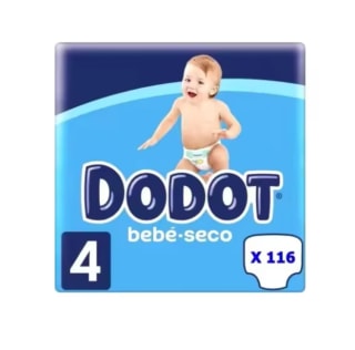 Pañales Dodot Bebé-Seco Talla 4 Dodot 116 unidades por solo 25,94€