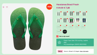 Havaianas flash sale, slippers vanaf €7,80