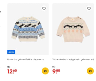 30% korting op alle Takkie (kerst) Truien bij de Hema