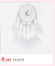 En color blanco este Atrapasueños artesano por 8,48€