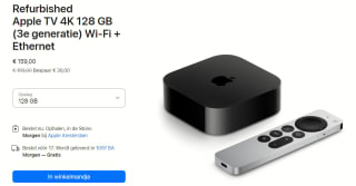 Refurbished Apple TV 4K 128 GB (3e generatie) Wi-Fi + Ethernet voor €159 in de Apple store