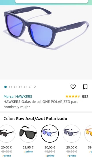 Hawkers Gafas de sol polarizadas unisex por 20€.