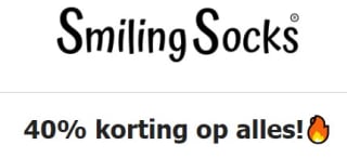 40% korting op alles bij Smiling Socks