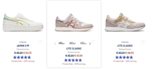 Private sale bij Asics tot 40% korting