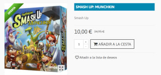 Juego de Mesa Smash Up Munchkin por 10€