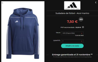 Adidas chaquetas de invierno y sudaderas desde solo 7,50€ y zapatillas desde 17,90€