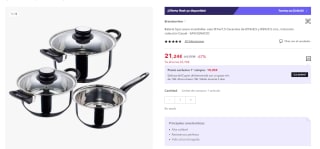 San Ignacio Bateria 5pcs acero inoxidable por 13.81€