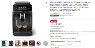 Philips Serie 2200 Cafetera Superautomática por 239,99€