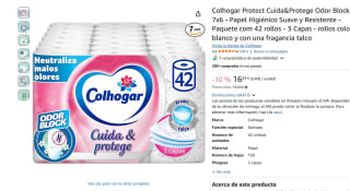 42 rollos Colhogar Protect Cuida&Protege Odor Block 3 capas por 16,69€