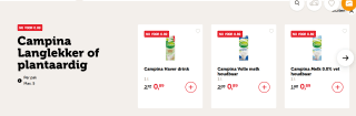 Alle Campina Langlekker of plantaardig literpakken voor €0,89 bij de Coop
