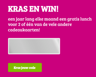 Kras en win een prijs bij bakker Bart