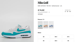 Nike Golf Golfschoenen Air Max 1 86 OG G, wit/lichtblauw voor €74 bij Zalando