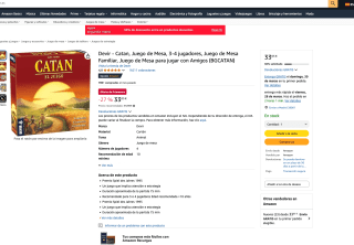 Juego de mesa Catan por solo 33,05€