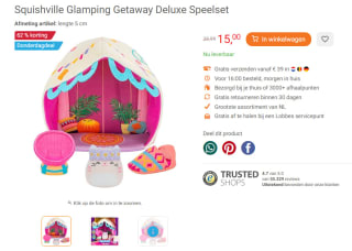 Squishville Glamping Getaway Deluxe Speelset voor €15 bij Lobbes
