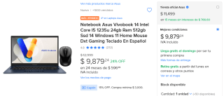 Asus Vivobook 14 i5 1235u 24GB 512GB en $8,397 | Cupón Mercado Libre
