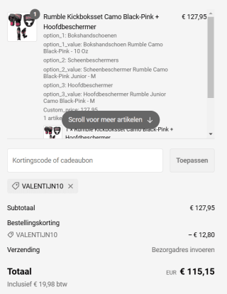 10% korting op vechtsport items bij Rumble Store met code