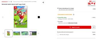 Videojuego Mario Golf: Super Rush Nintendo por 18,80€